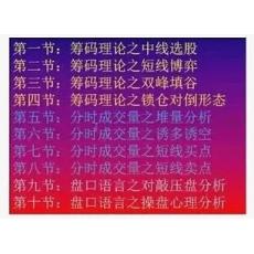 鬼股市股票教程 筹码分时盘口量价剖析主力思路全套系列视频课程